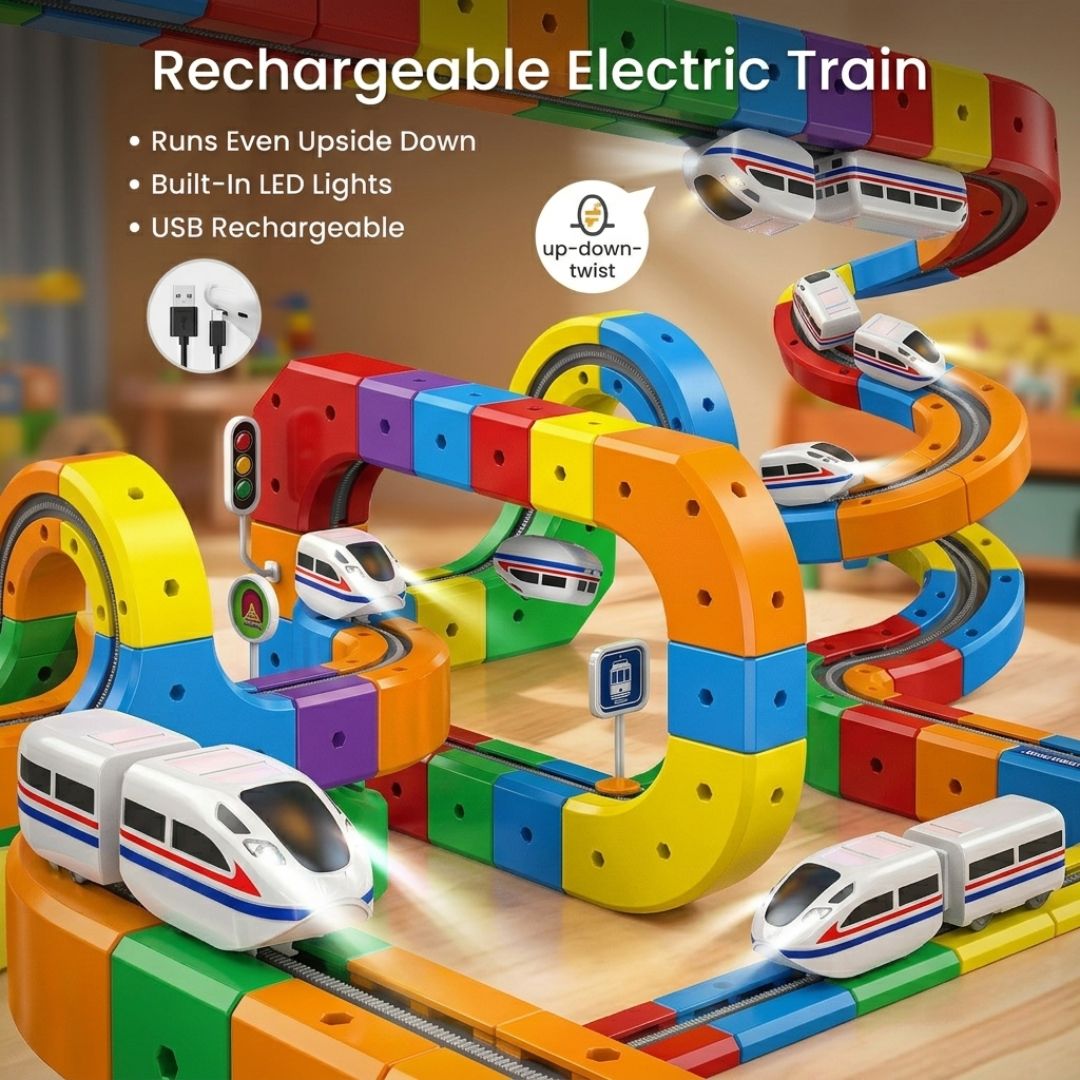 WonderRail™: The Modular 3D Train Track for Curious Little Builders