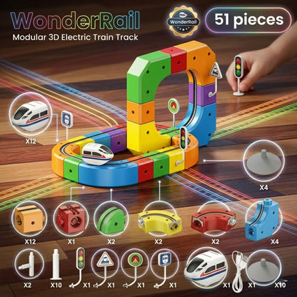 WonderRail™: The Modular 3D Train Track for Curious Little Builders
