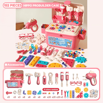 Hippo All-in-one Tool Hub DI Montessori Tool Box Set