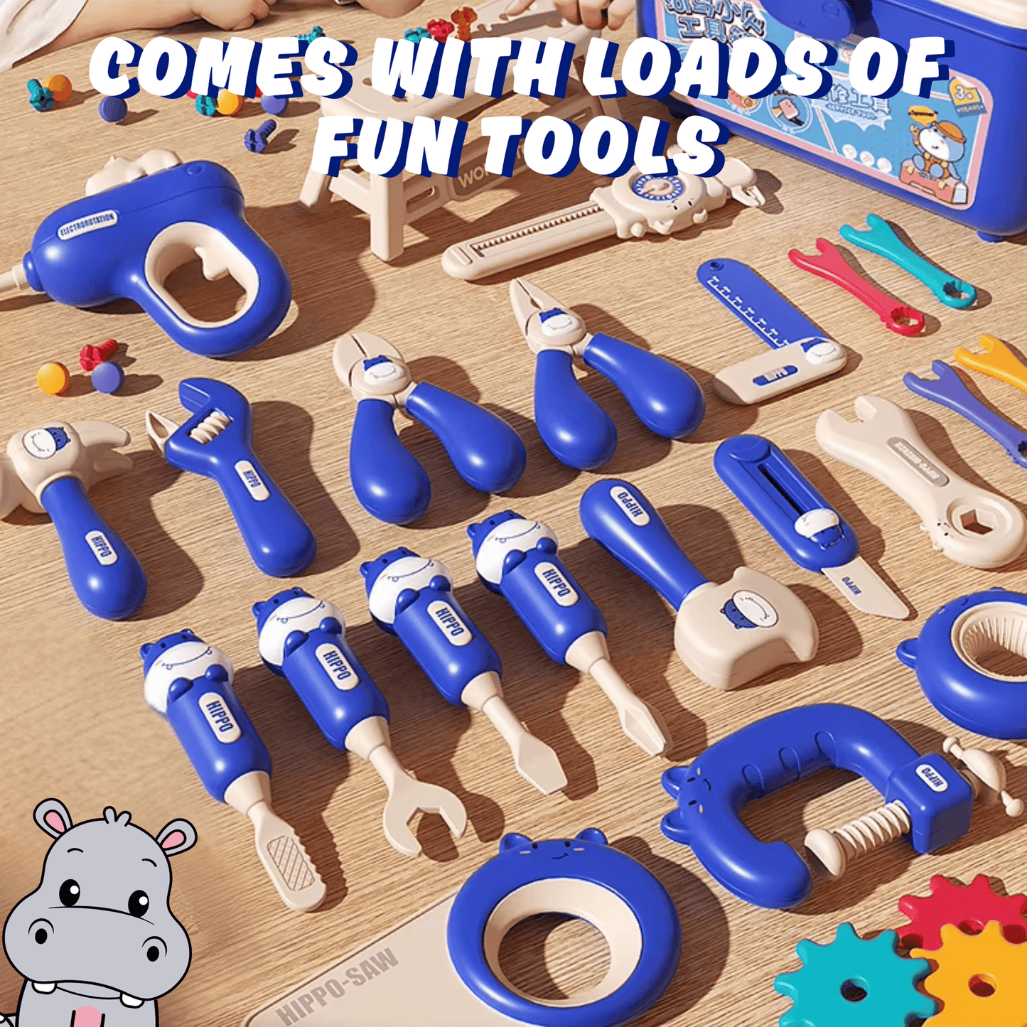 Hippo All-in-one Tool Hub DI Montessori Tool Box Set