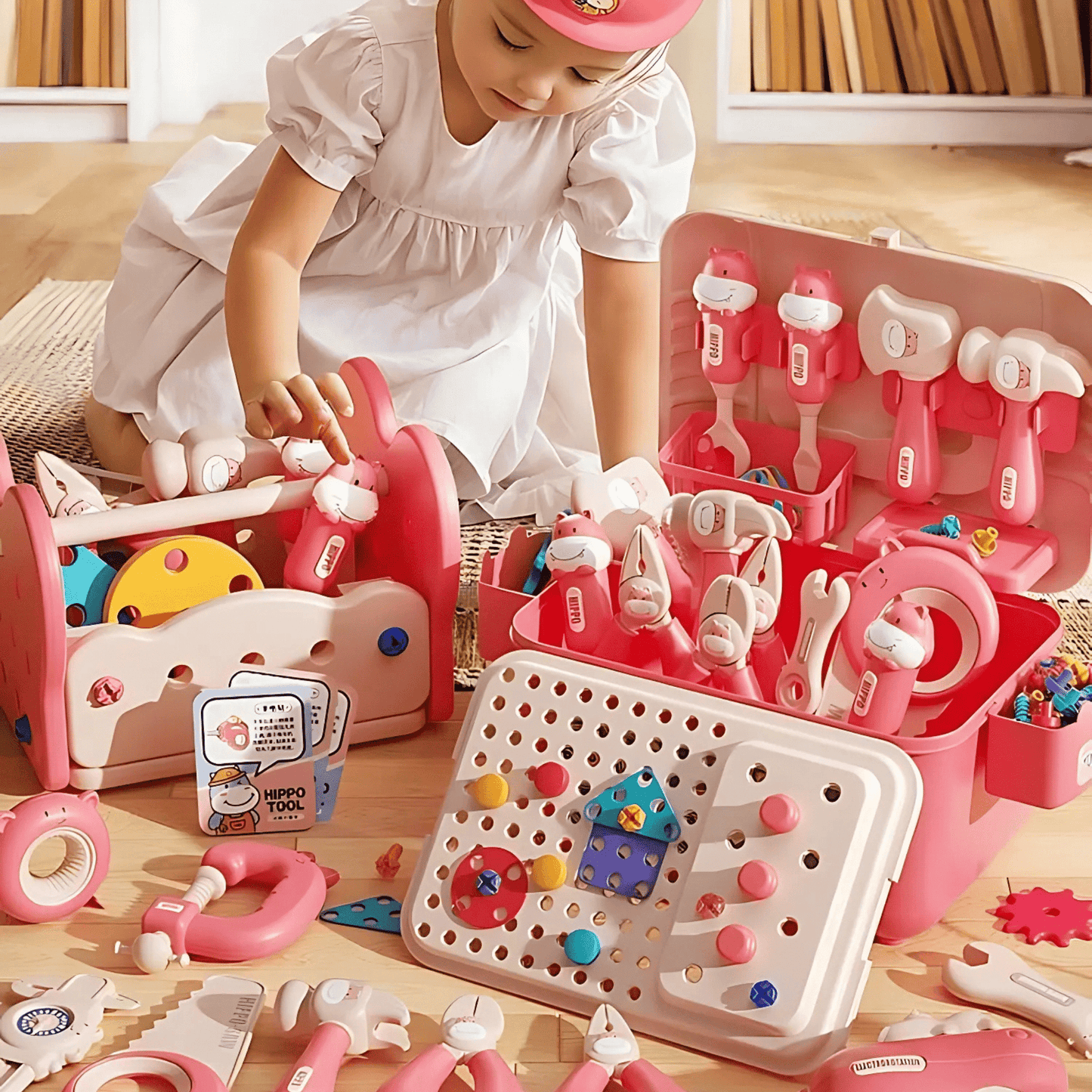 Hippo All-in-one Tool Hub DI Montessori Tool Box Set